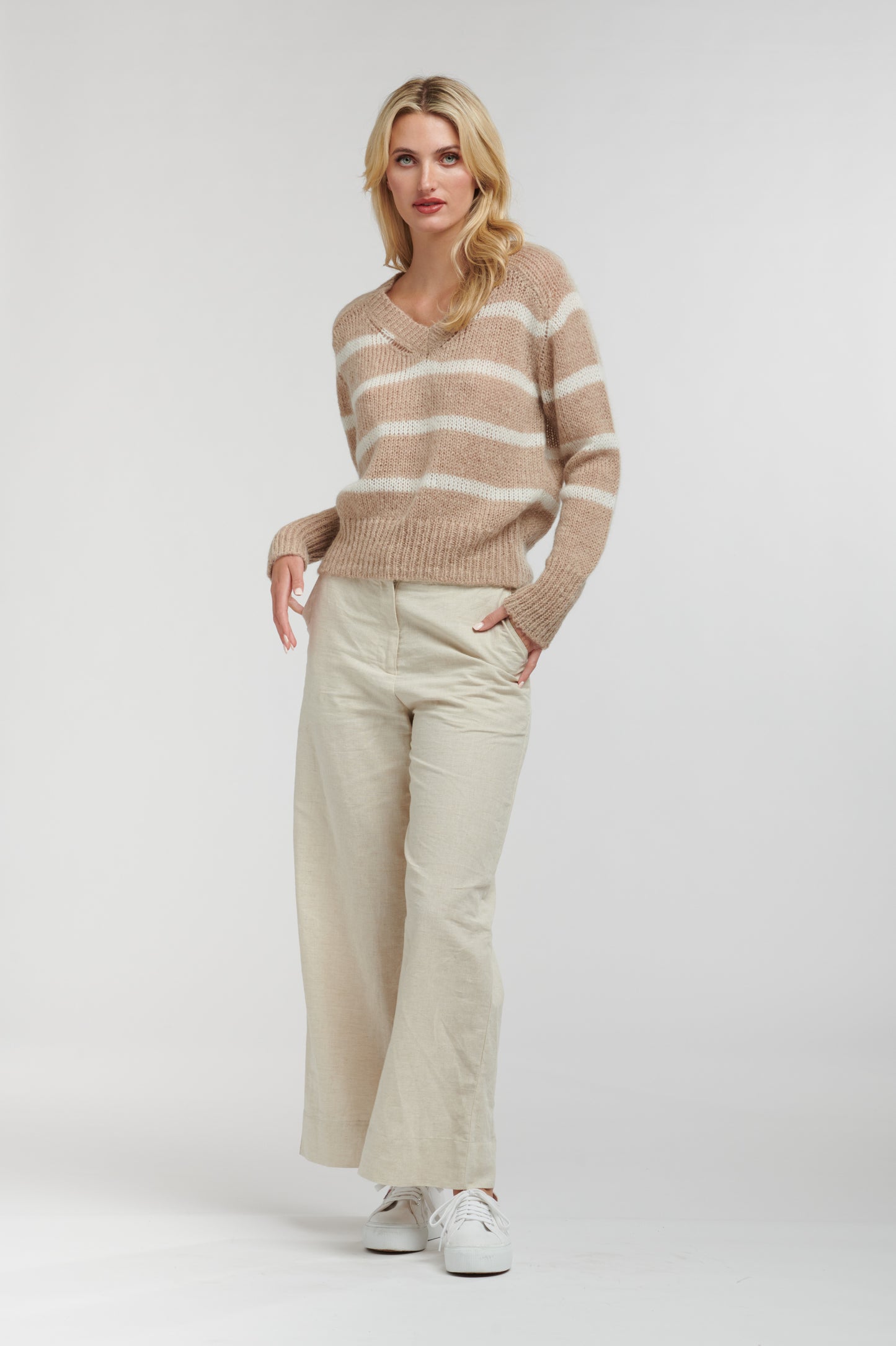 Spencer Stripe Mohair Knit