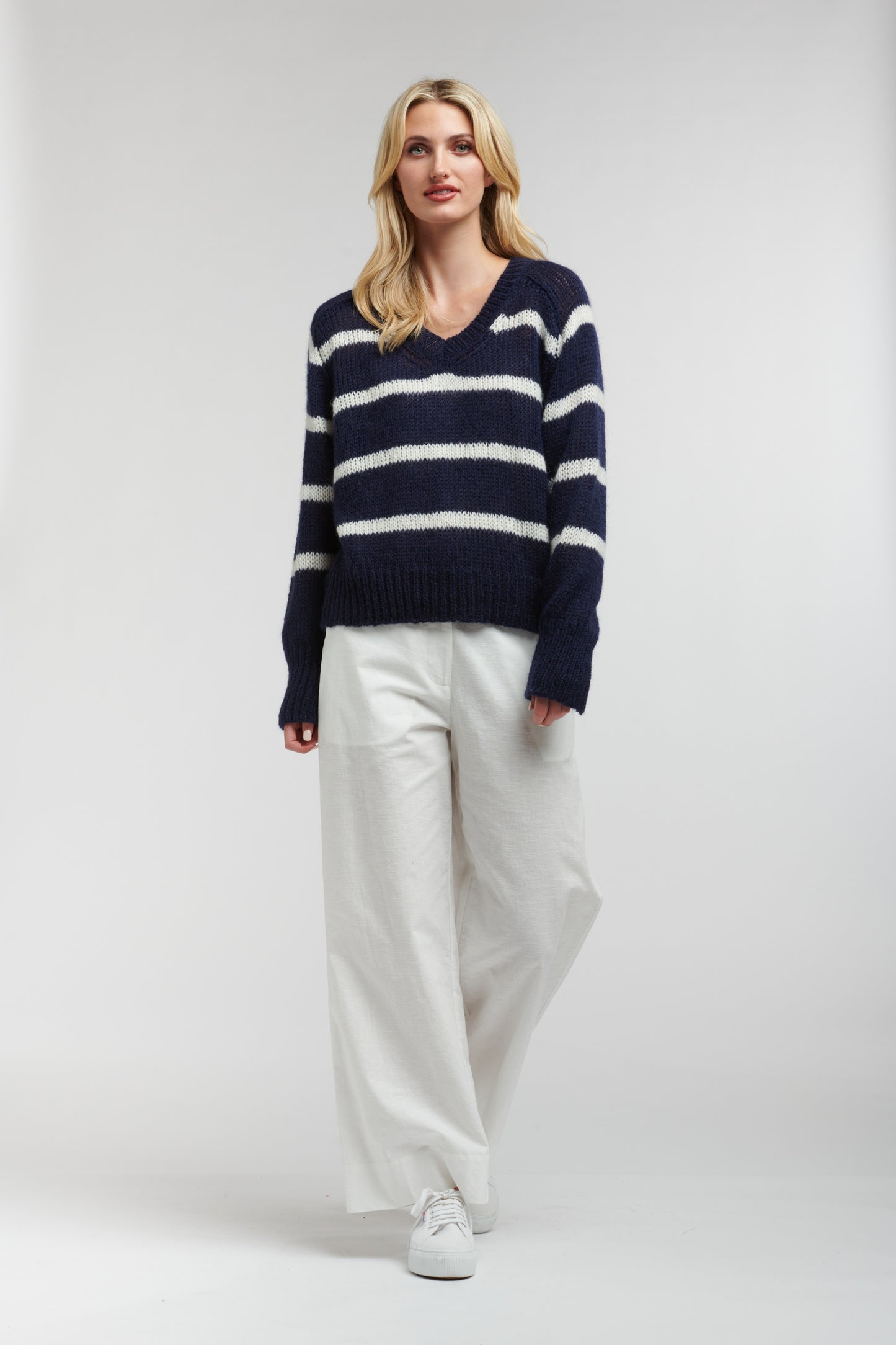 Spencer Stripe Mohair Knit