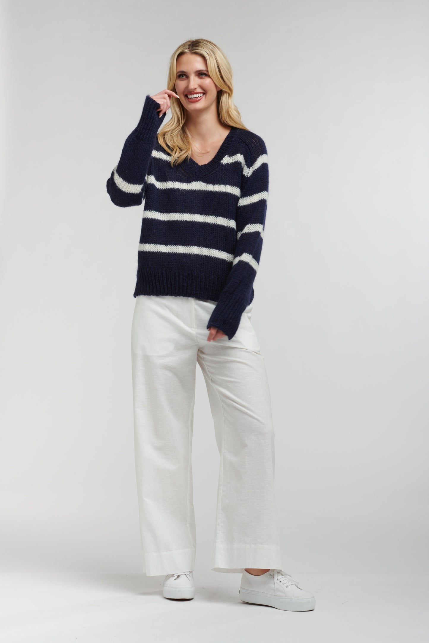 Spencer Stripe Mohair Knit