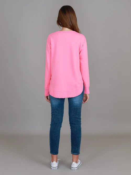 Charlette Curve Hem Sweater