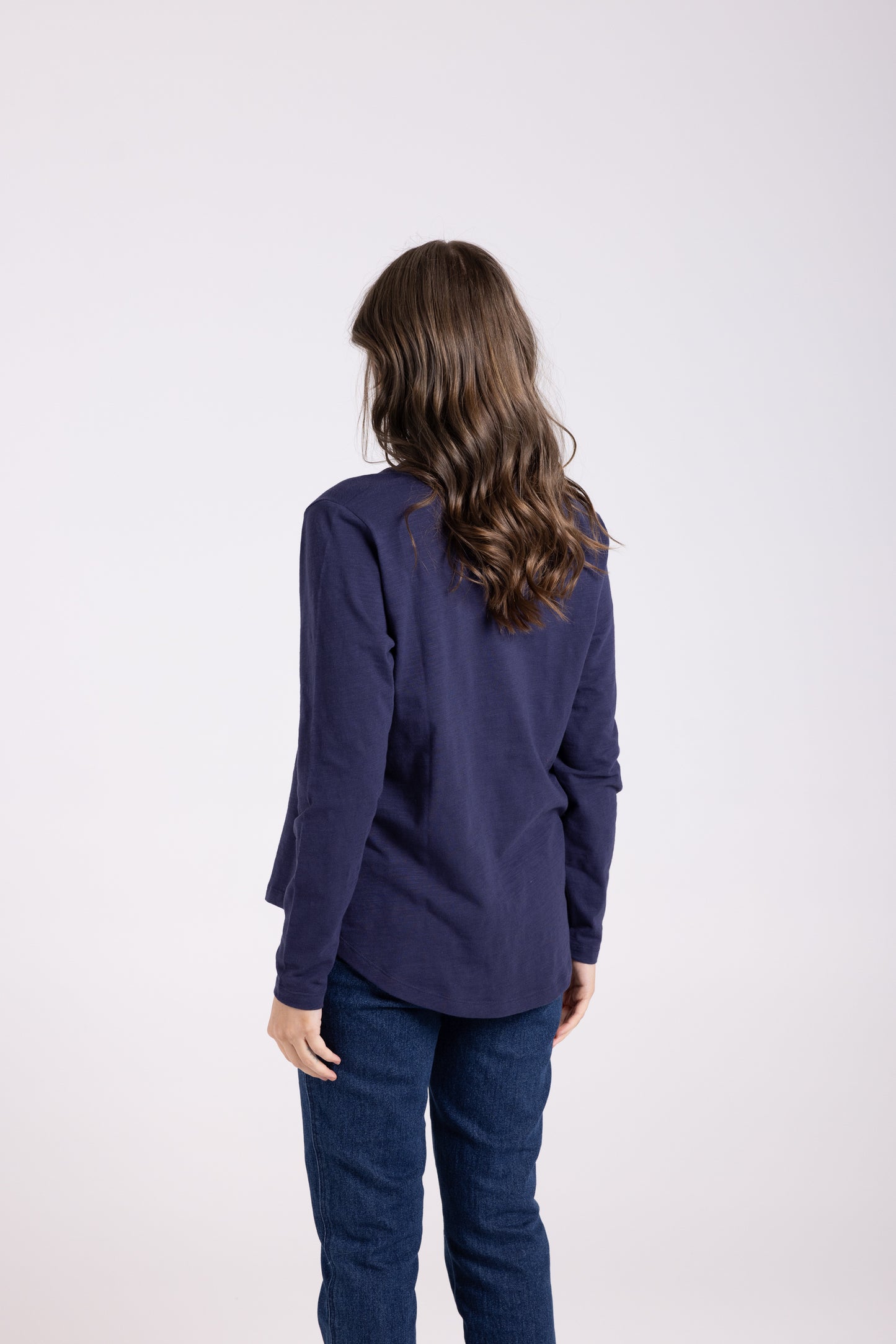 V Neck Long Slv Top