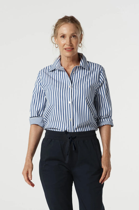 3/4 Slv Stripe Shirt