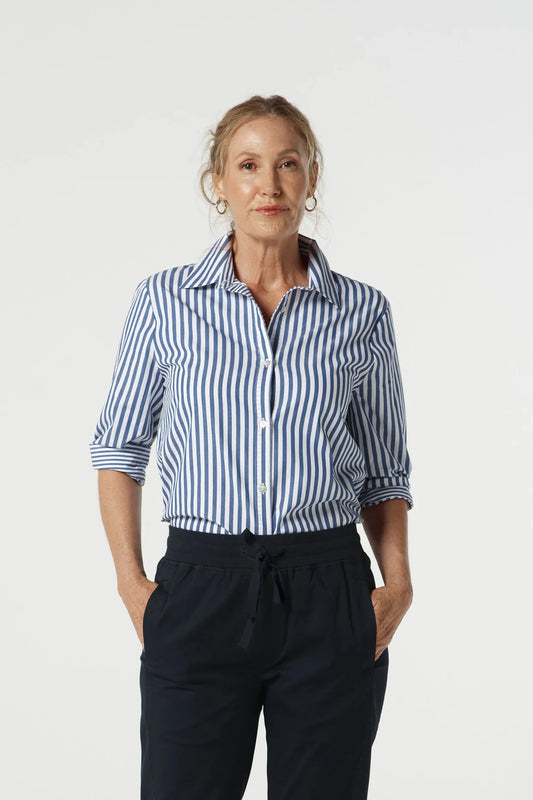 3/4 Slv Stripe Shirt