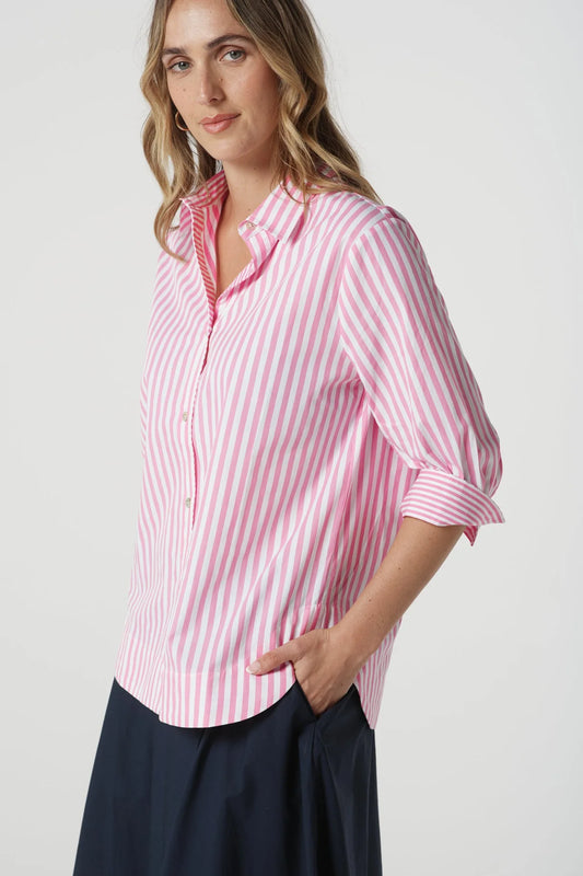 3/4 Slv Stripe Shirt