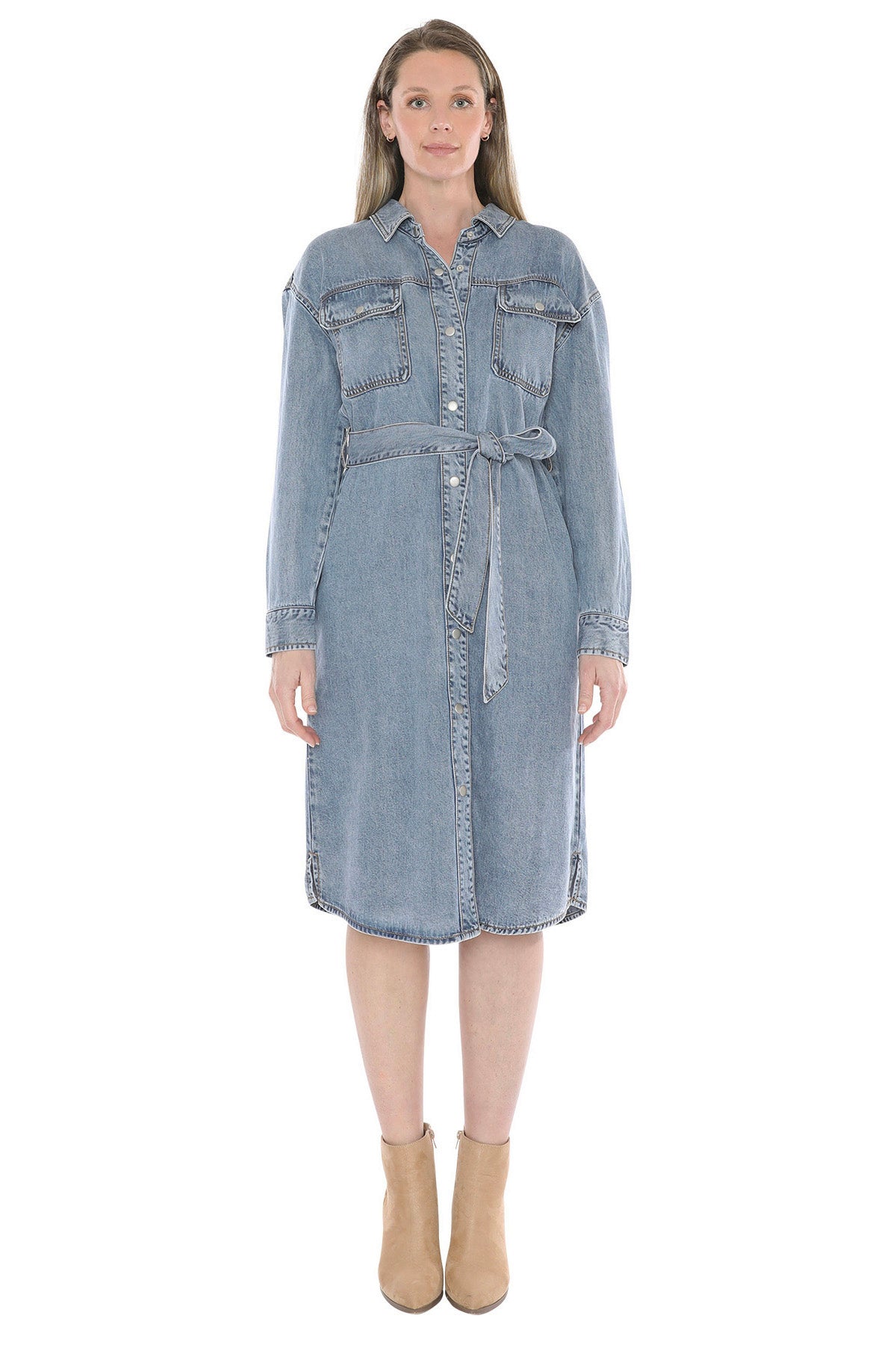 Soft Denim Tie Dress