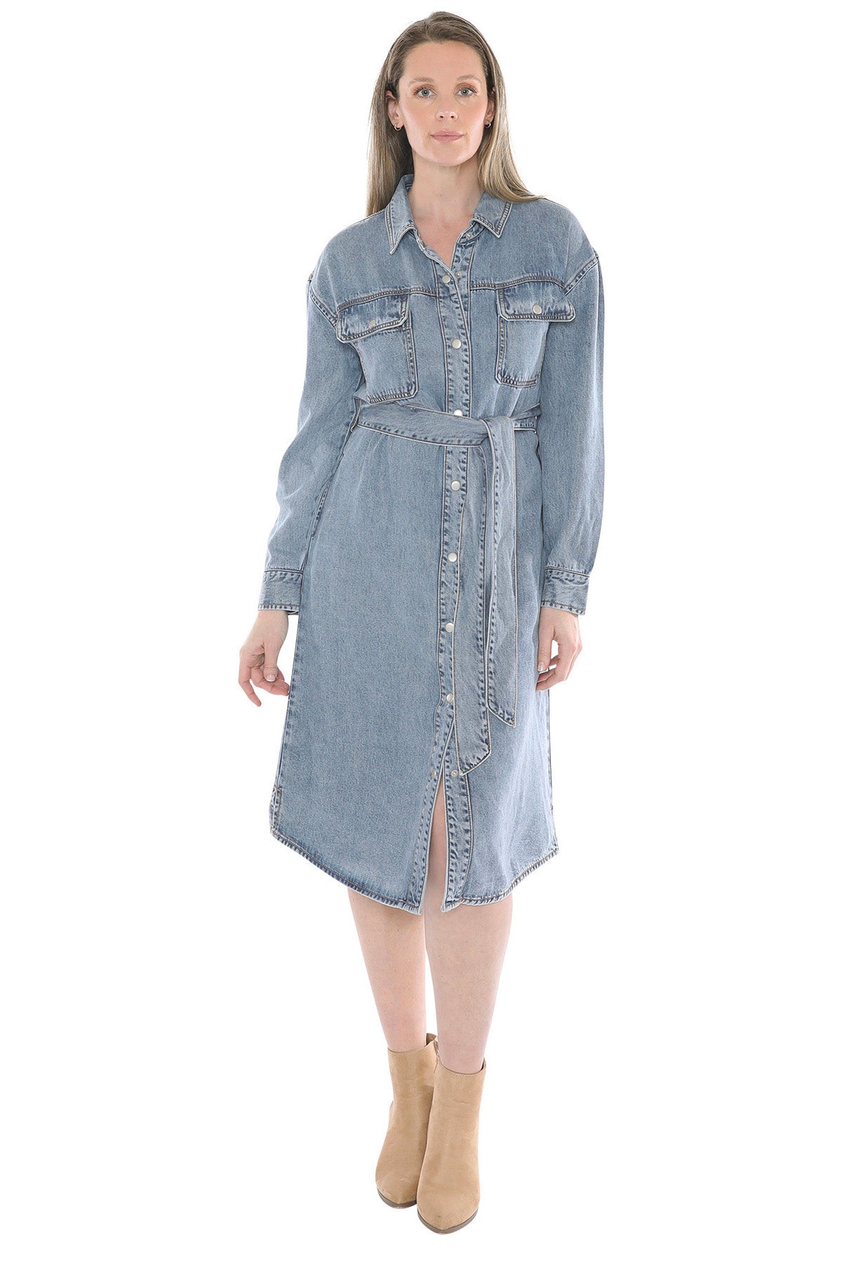 Soft Denim Tie Dress