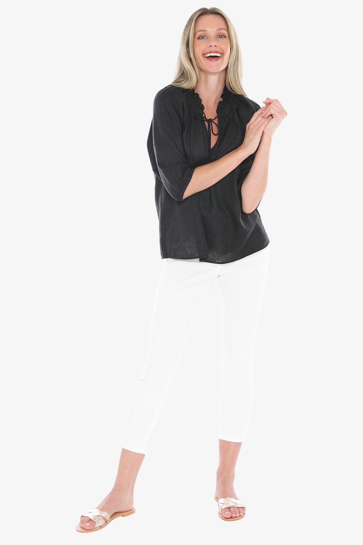 Ruffle Neck Top