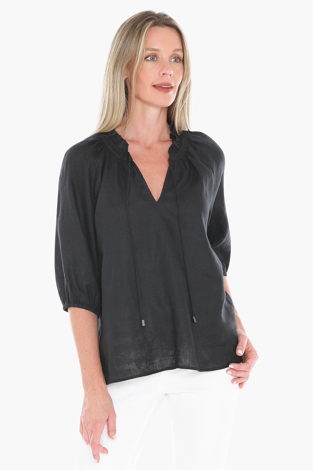 Ruffle Neck Top