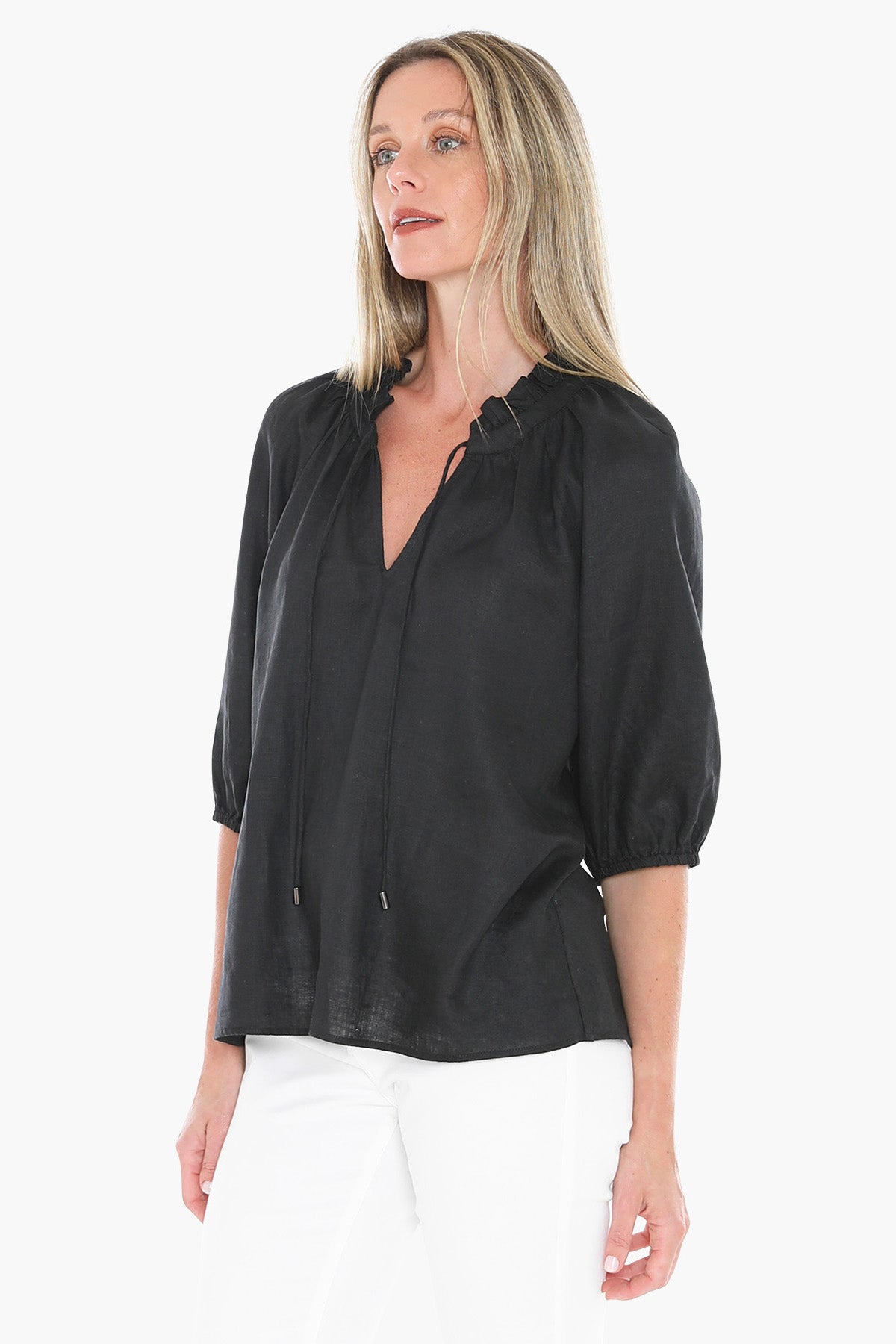 Ruffle Neck Top