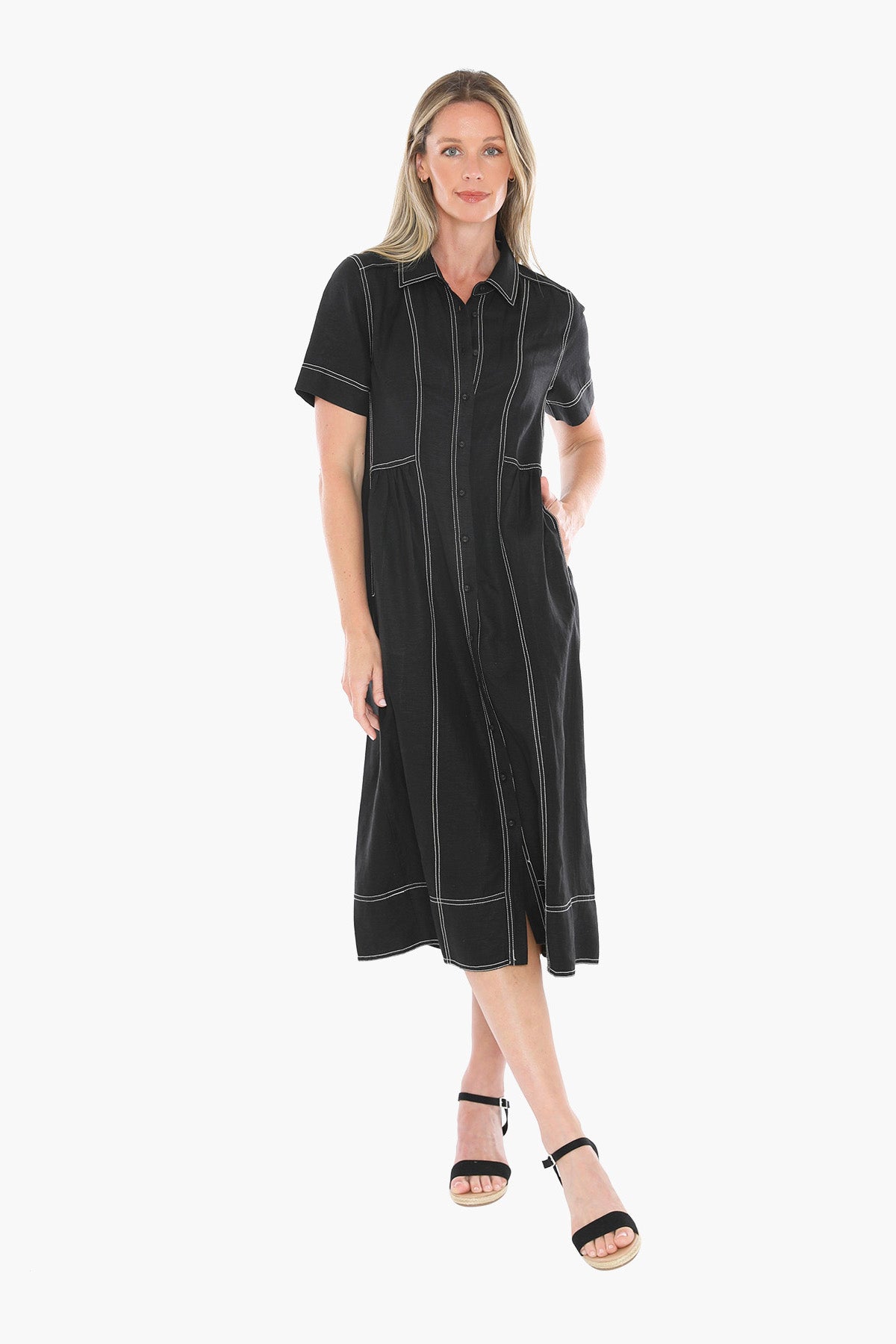 Contrast Stitch Dress