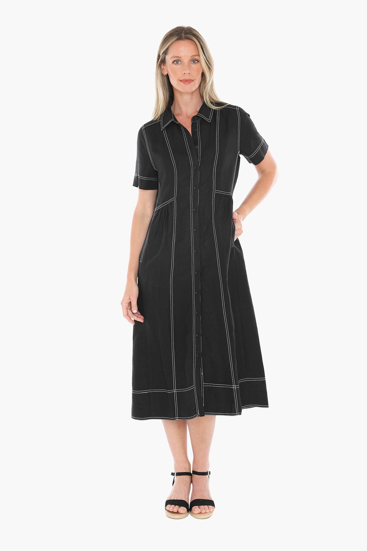 Contrast Stitch Dress