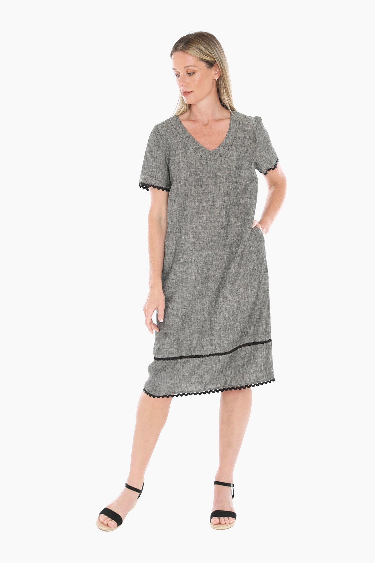 Ric Rac Short Slv Dress