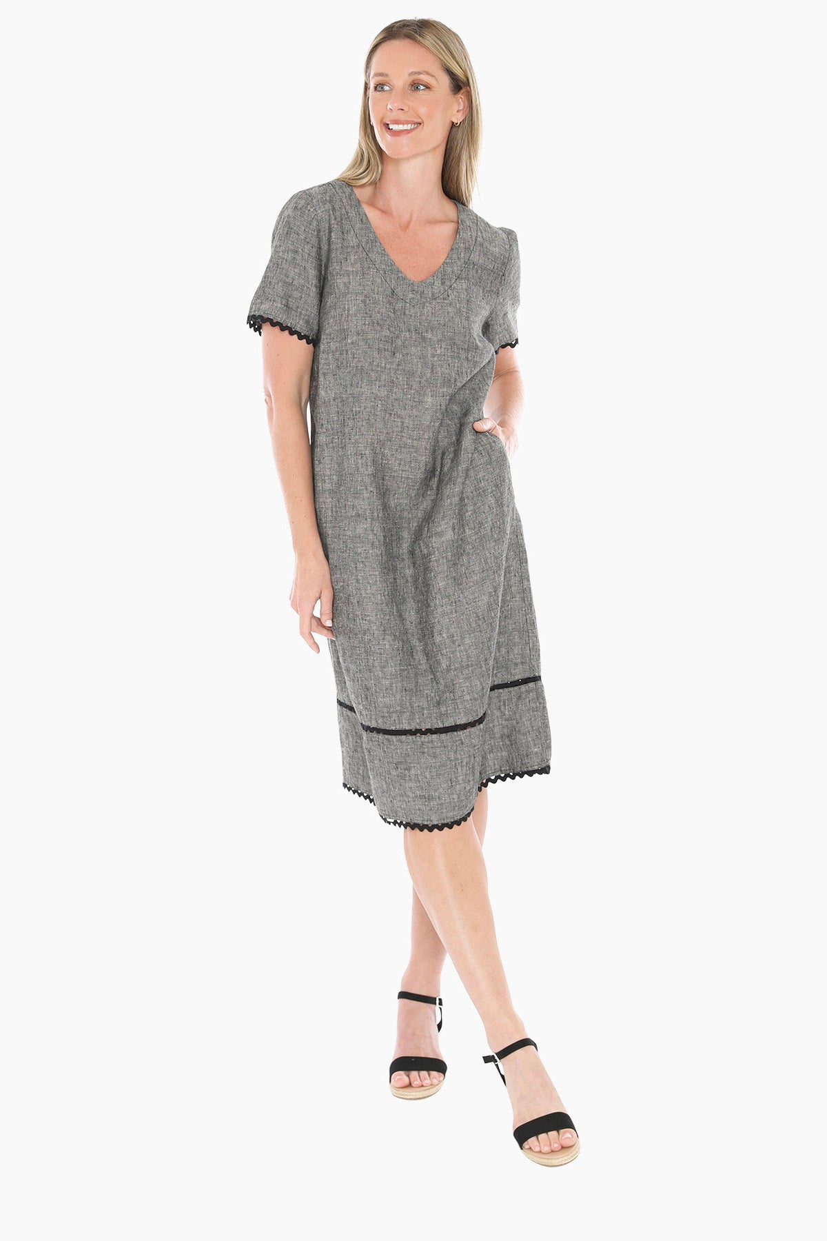 Ric Rac Short Slv Dress