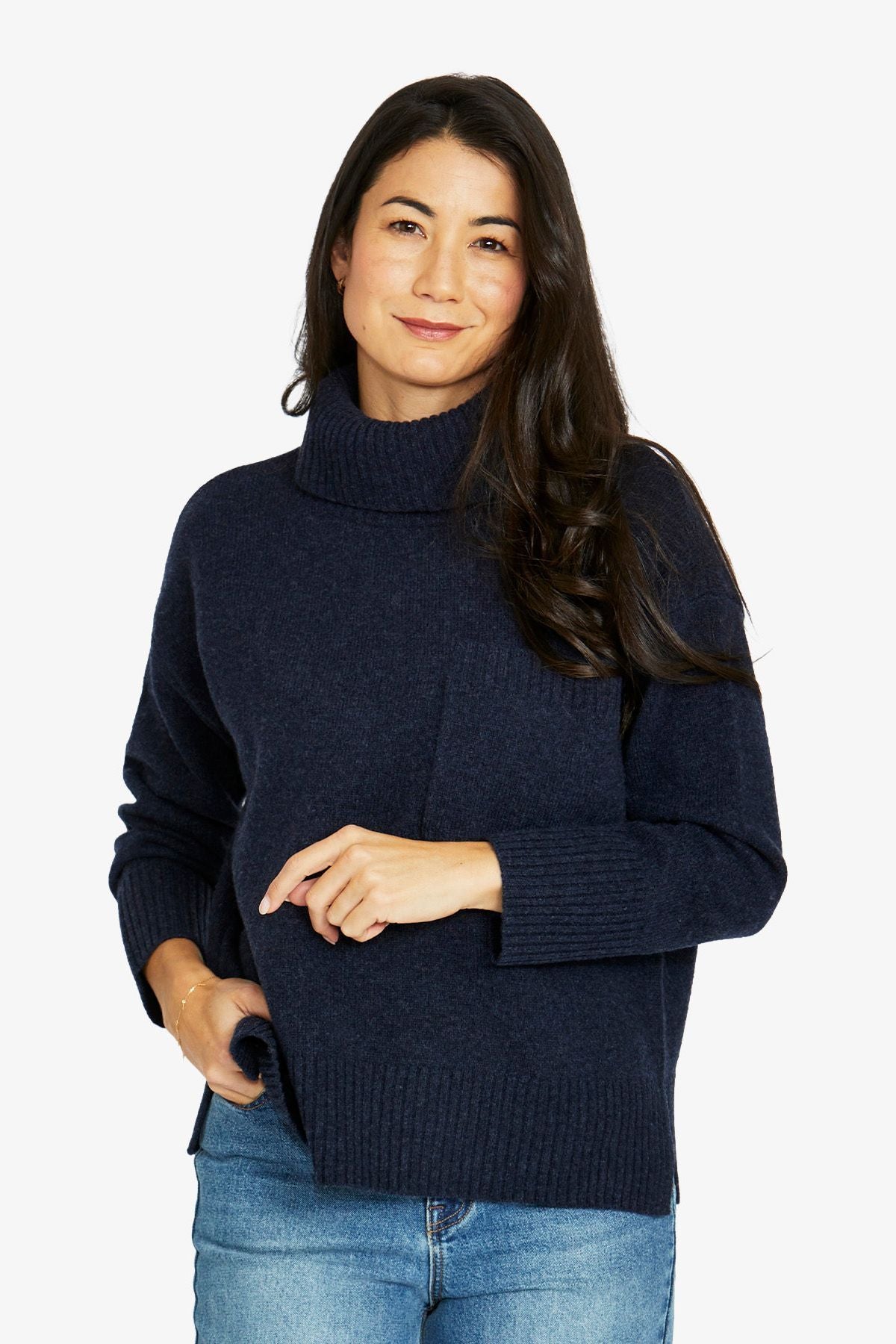 Roll Nk Pocket Pullover