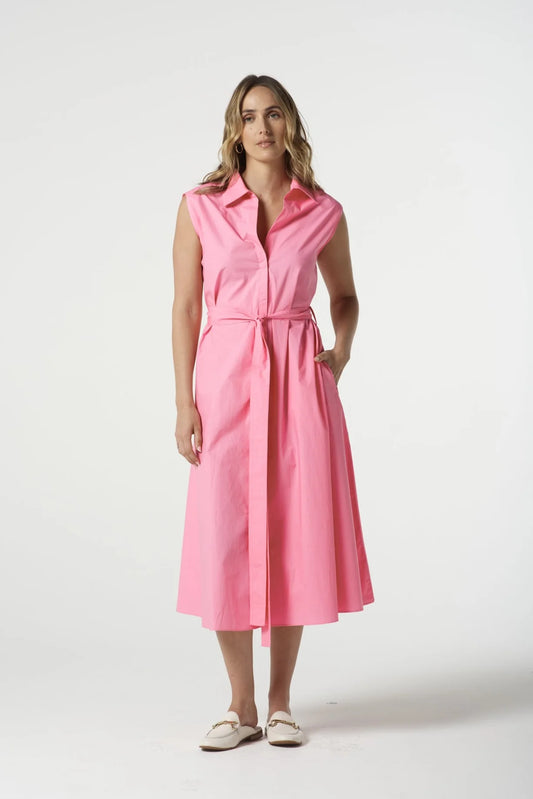 A Line Sleeveless Shirt dress