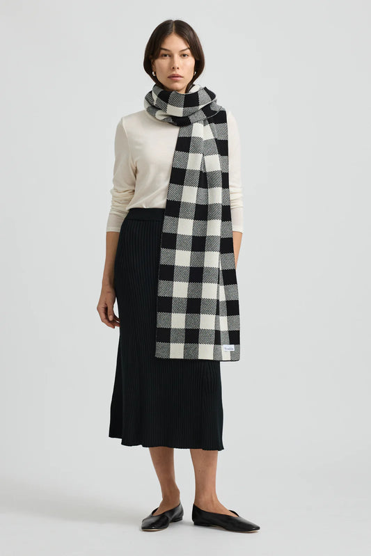 Checked wool Scarf