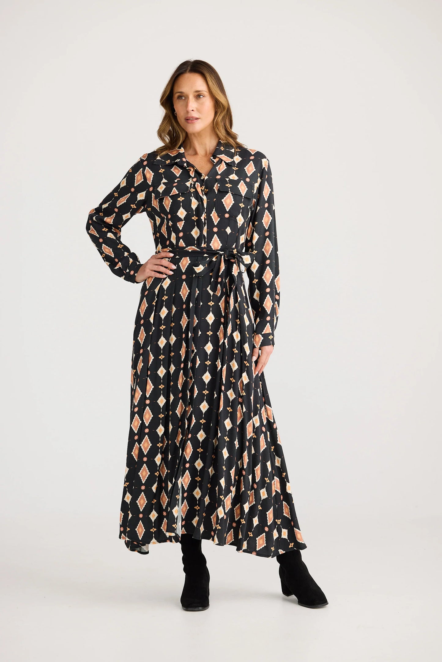 Rossellini Long Slv Dress