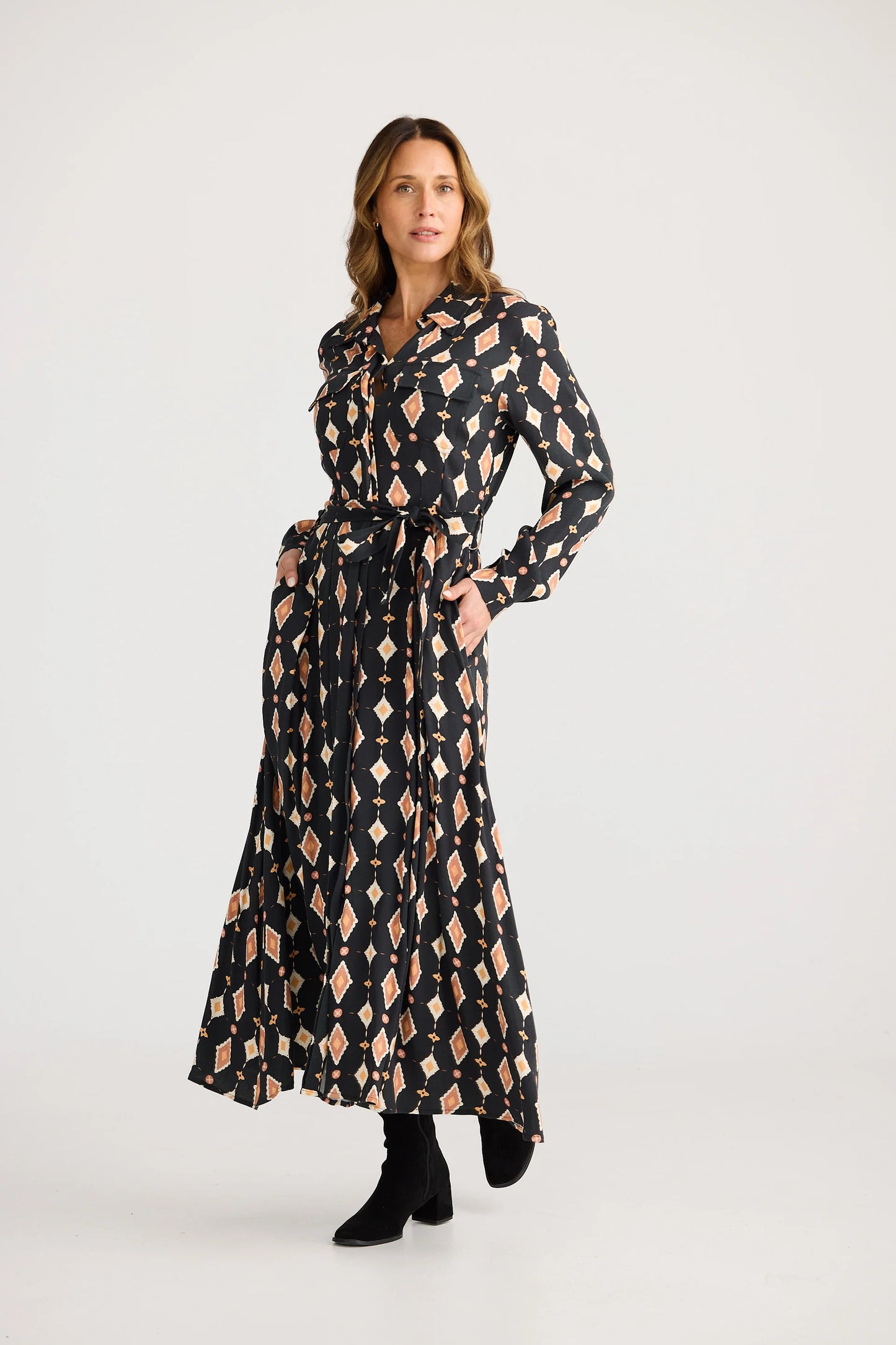 Rossellini Long Slv Dress