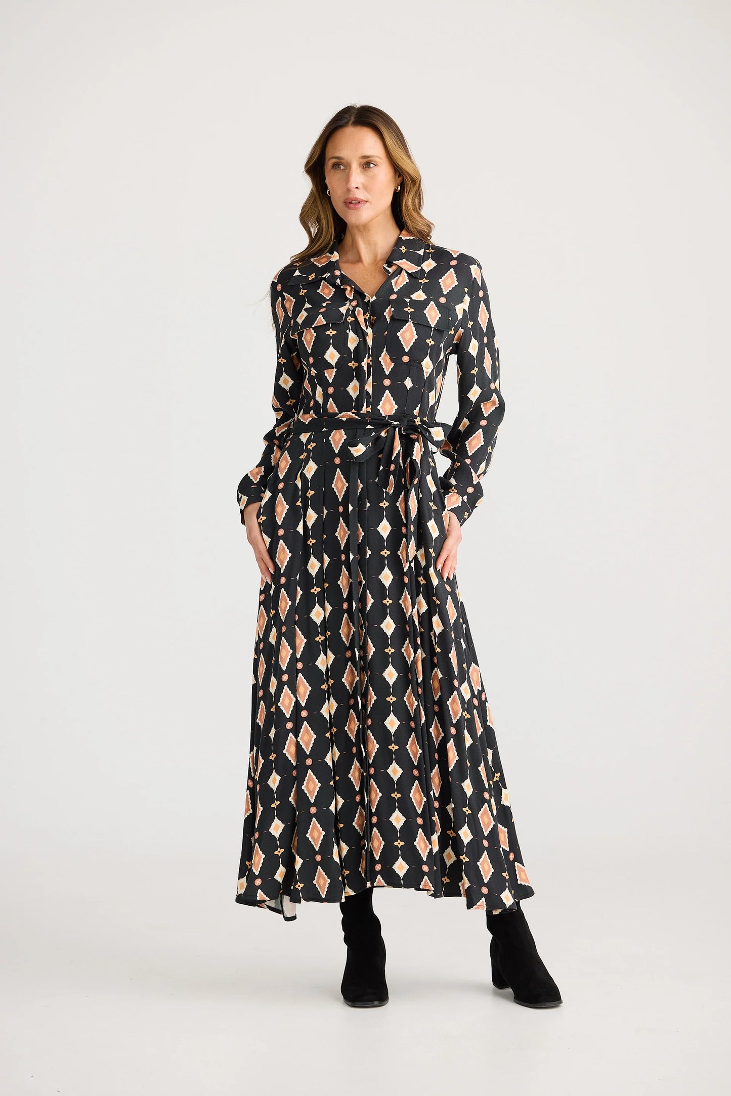 Rossellini Long Slv Dress