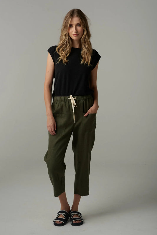 Linen Cropped Pant
