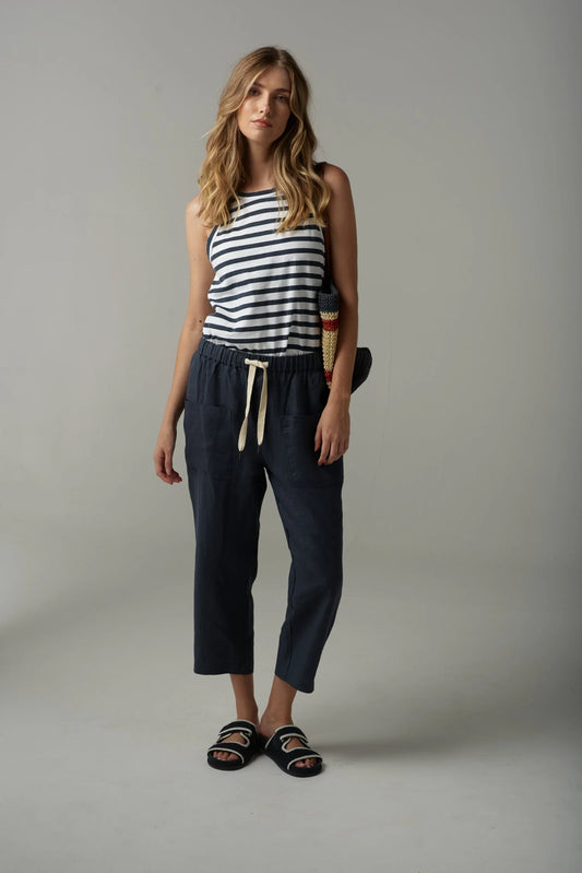 Linen Cropped Pant
