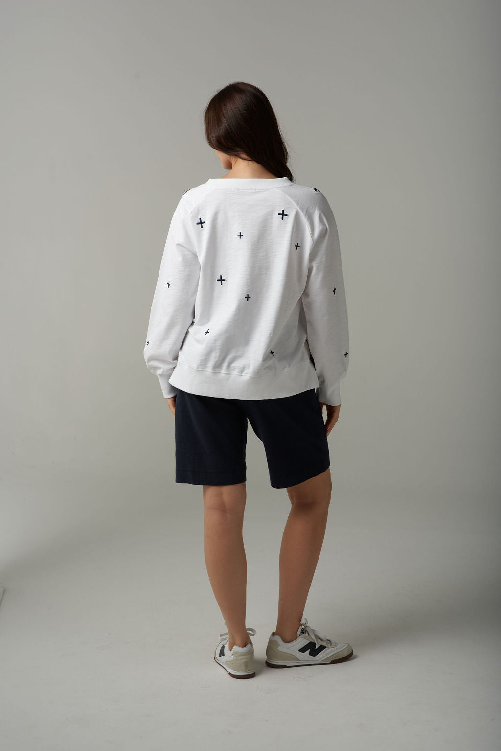 Cross Embroidered Sweater
