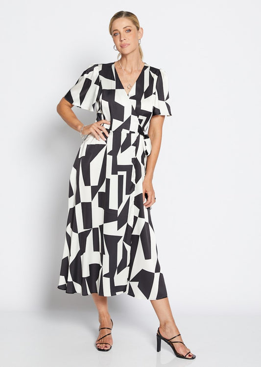 Short Sleeve Wrap Dress