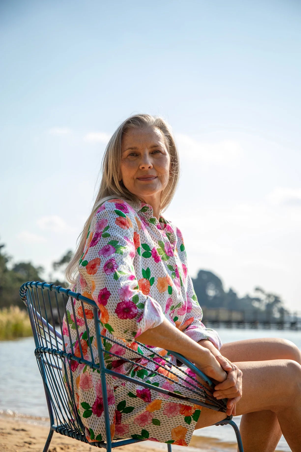 Floral Stitches Oversize Shirt