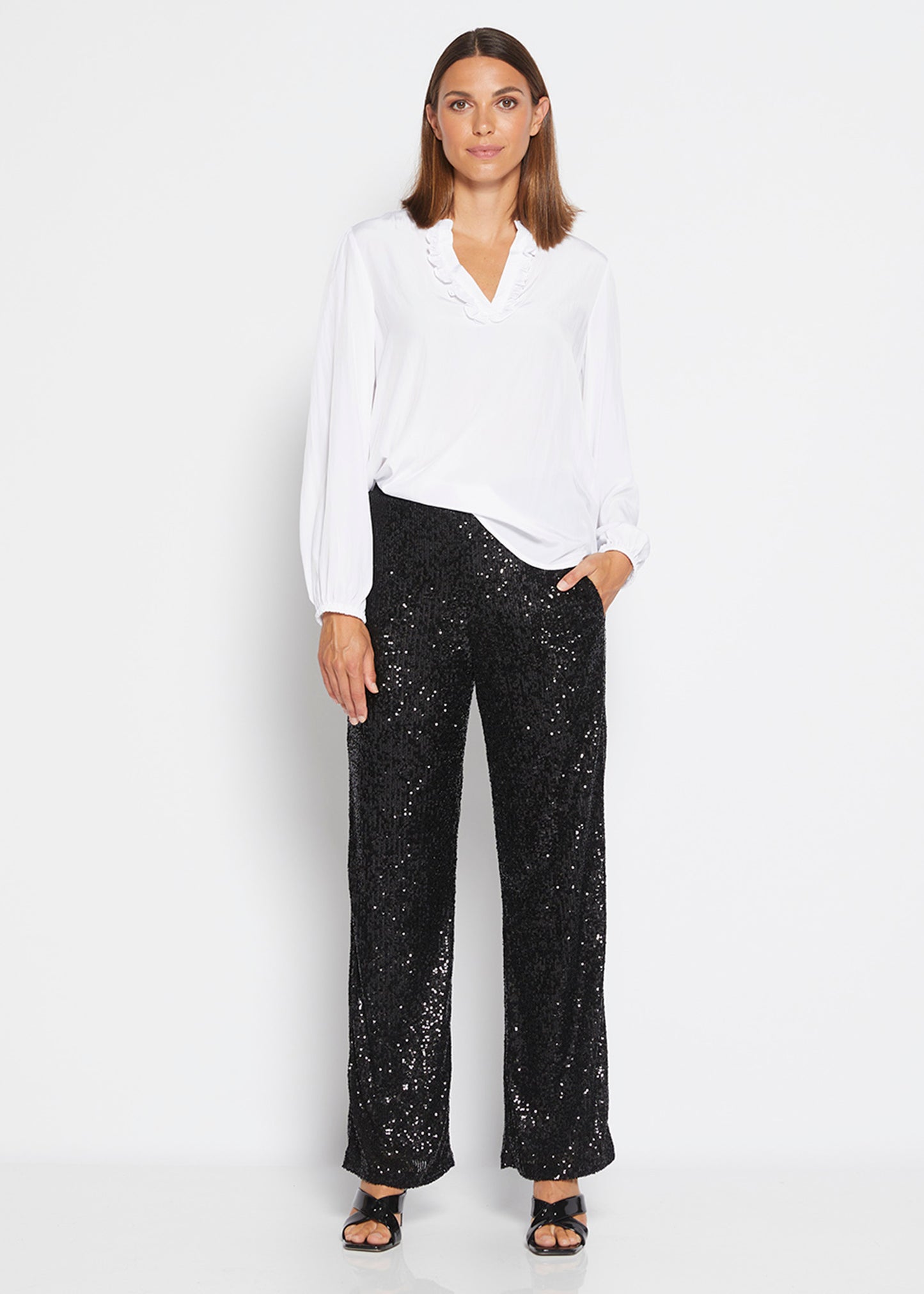 Sequin Palazzo Pant