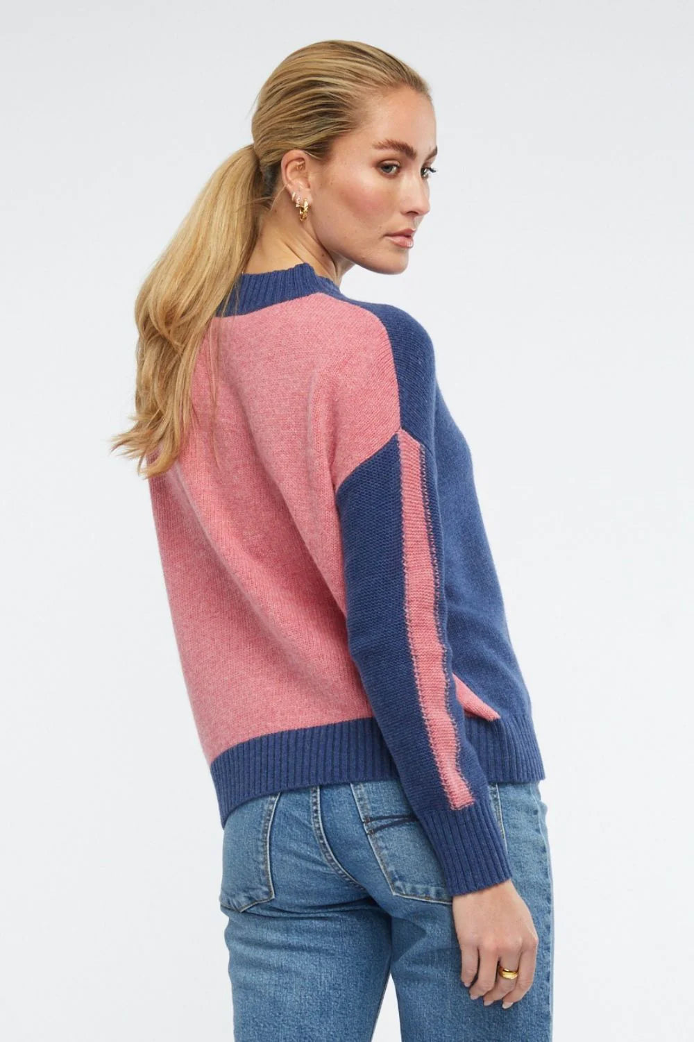 Colour Block Turtle Neck