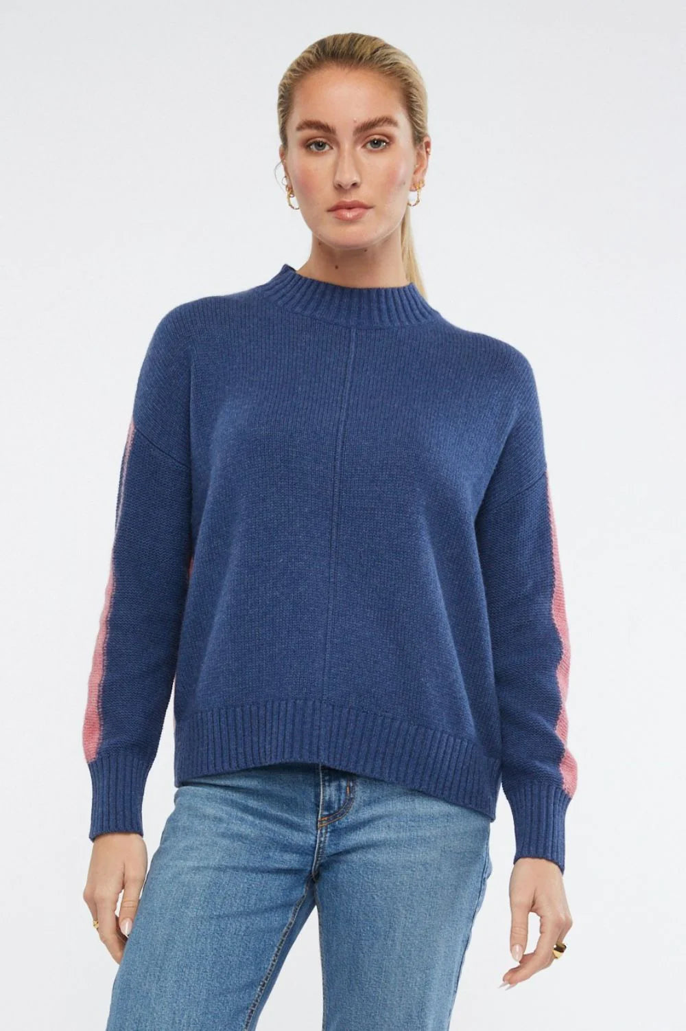 Colour Block Turtle Neck