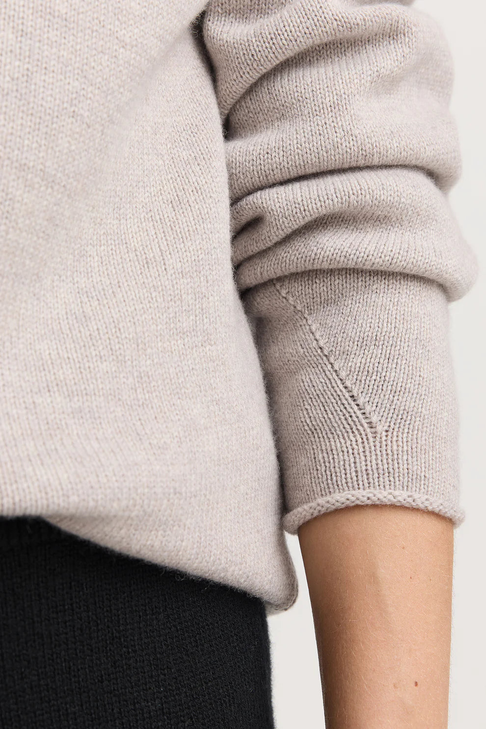 Relaxed Fit Mock Neck