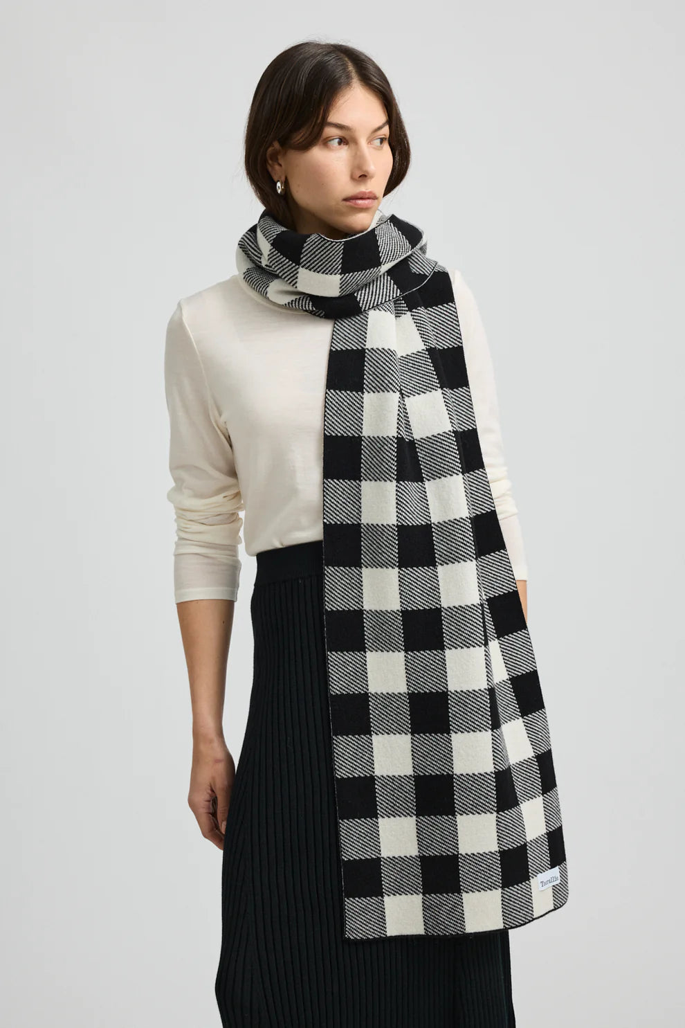 Checked wool Scarf