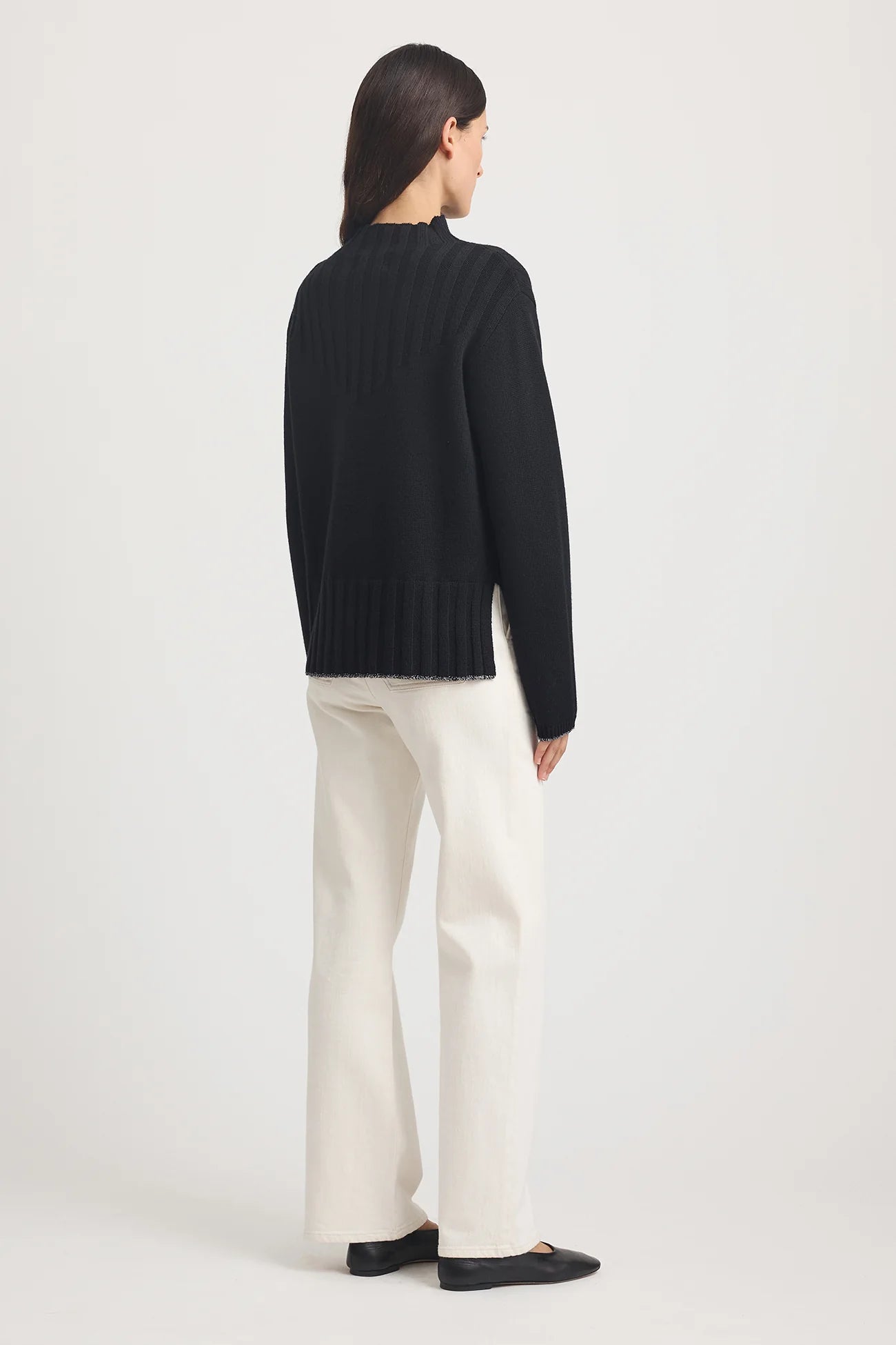 Wide Rib Mock Neck