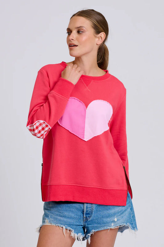 Classic Zipside Sweatshirt Heart