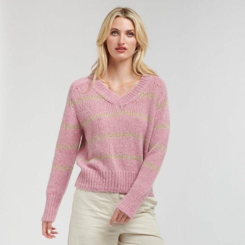 Spencer Stripe Mohair Knit