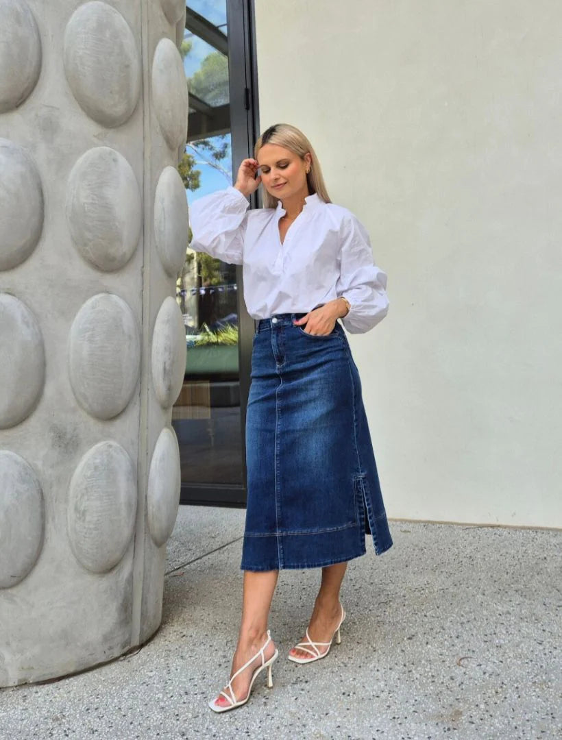 Madison Denim Skirt