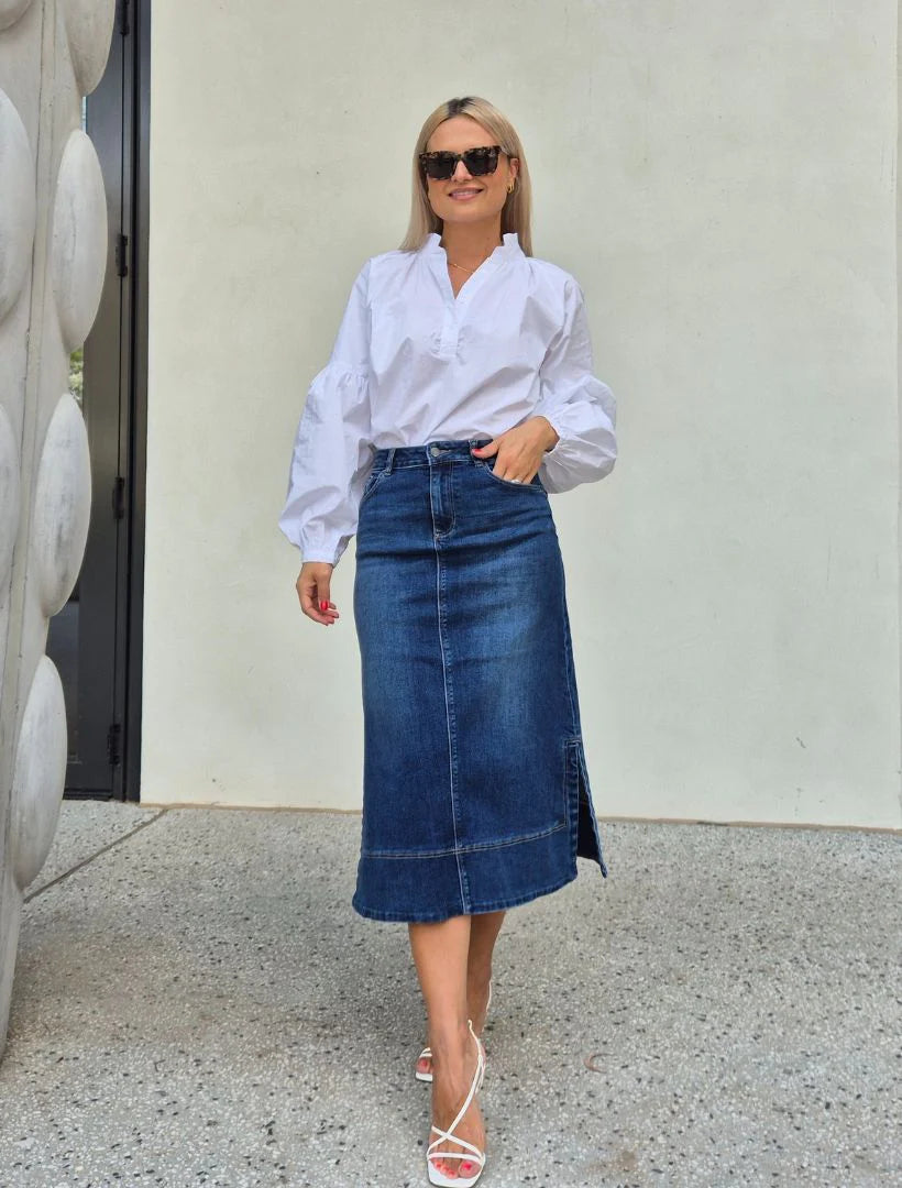 Madison Denim Skirt