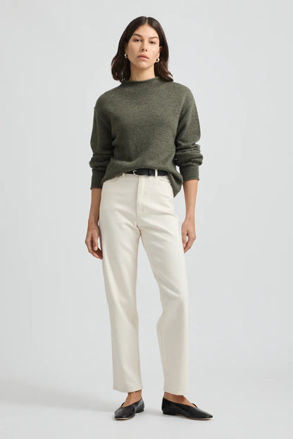 Relaxed Fit Mock Neck