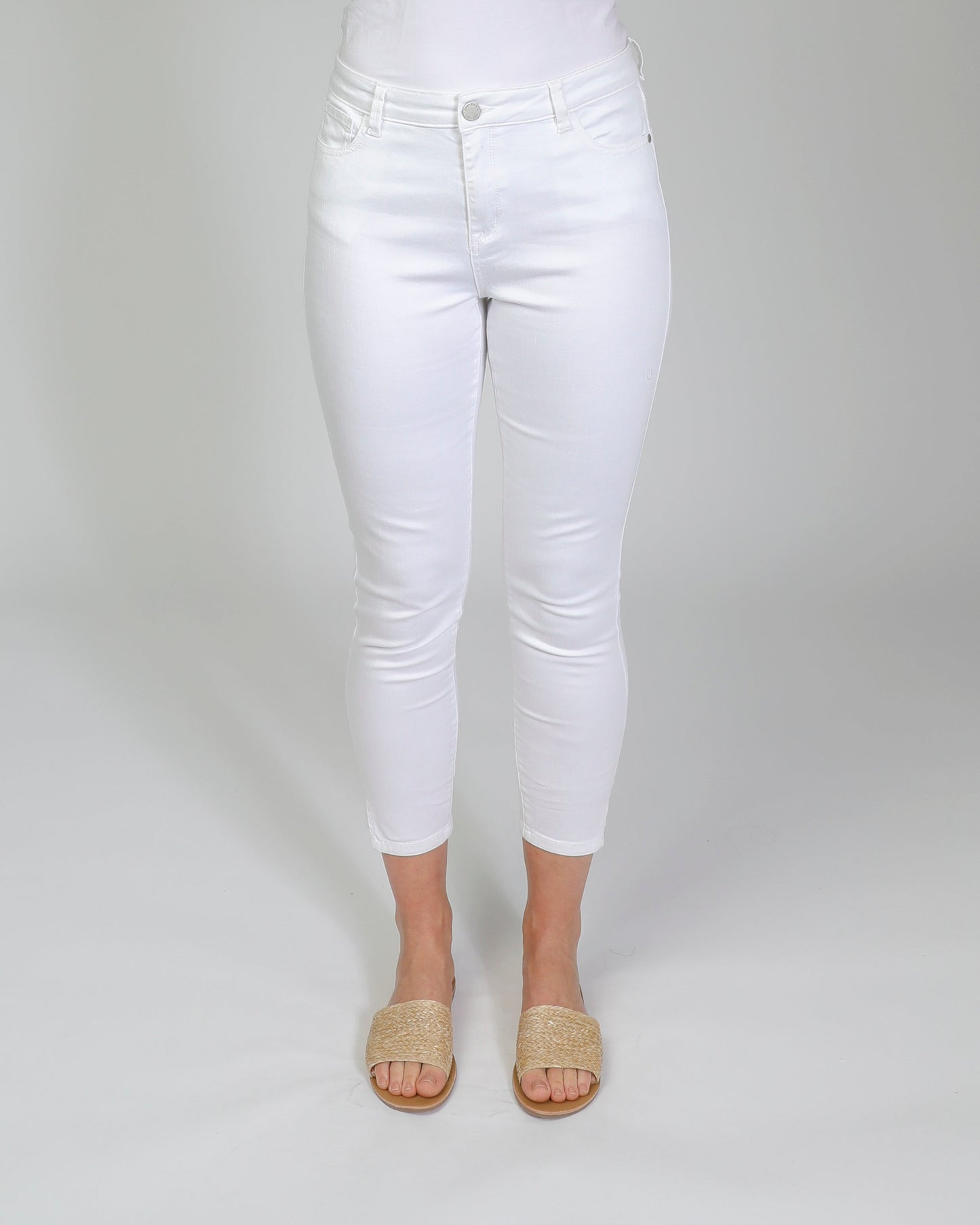 Side Split Jean - White