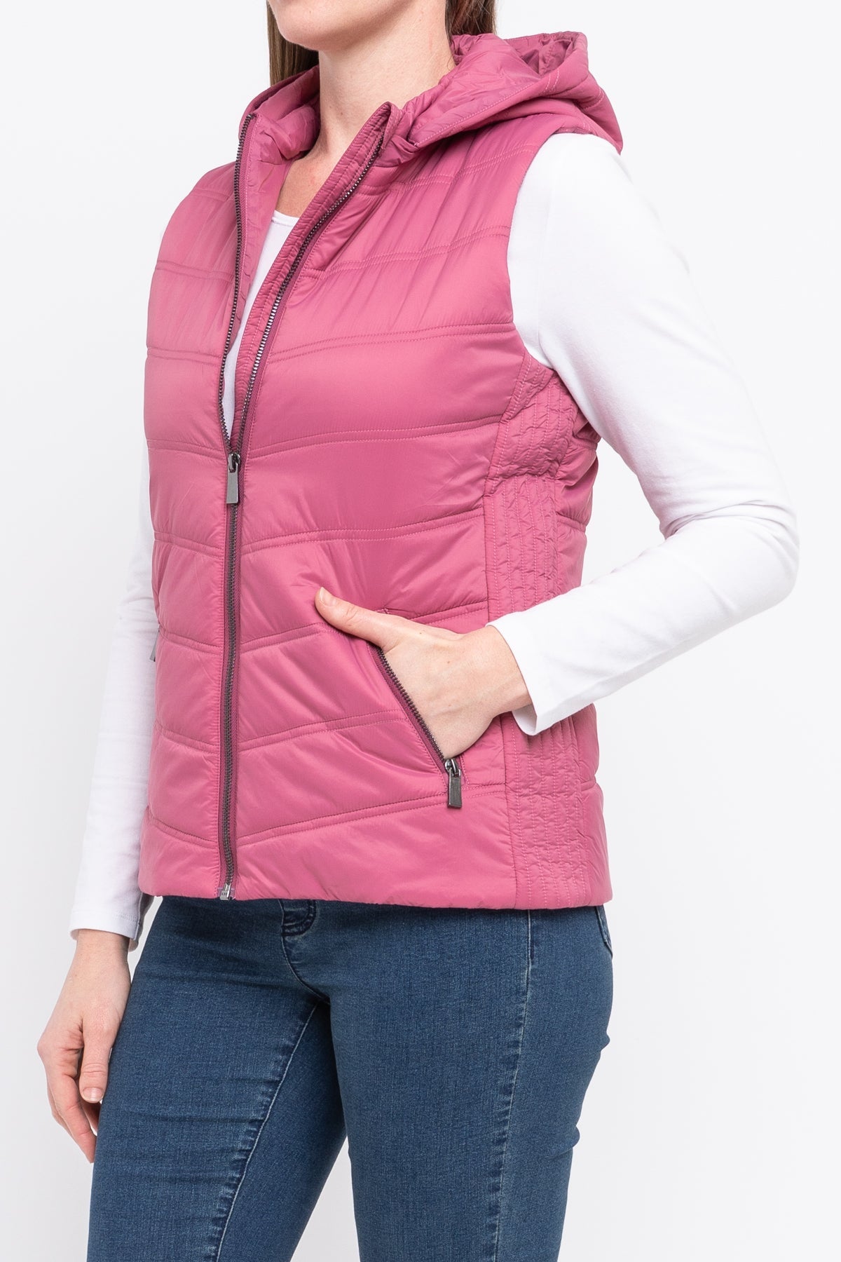 Hooded Sleeveless Puffer