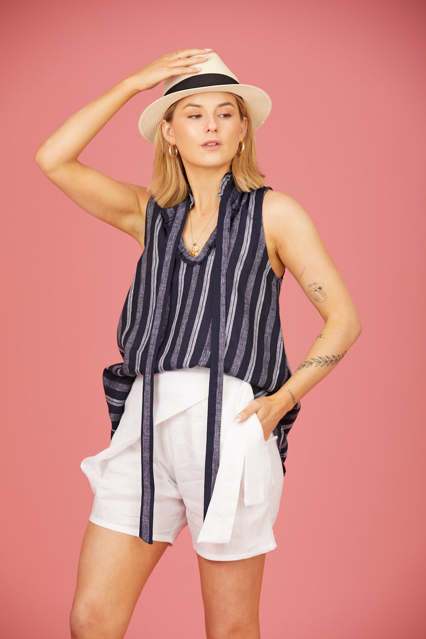 Ruffle Neck Top
