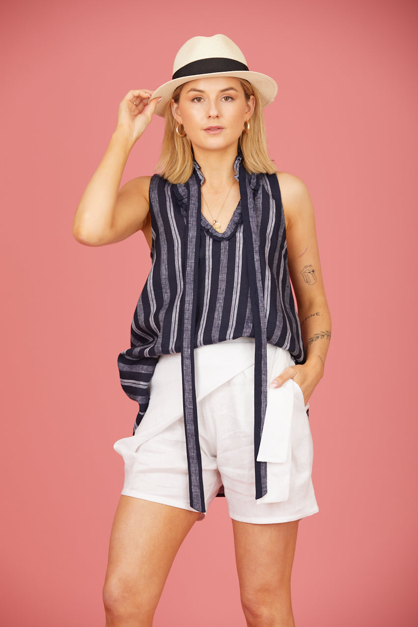 Ruffle Neck Top