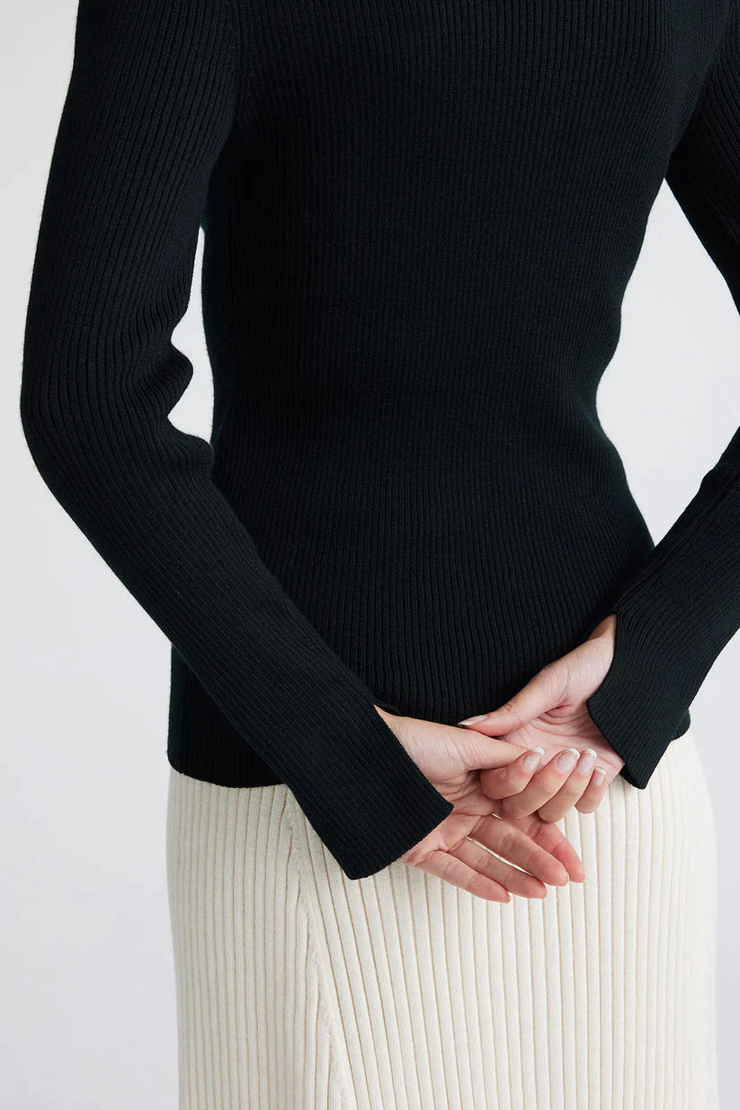 Split Cuff Rib Knit