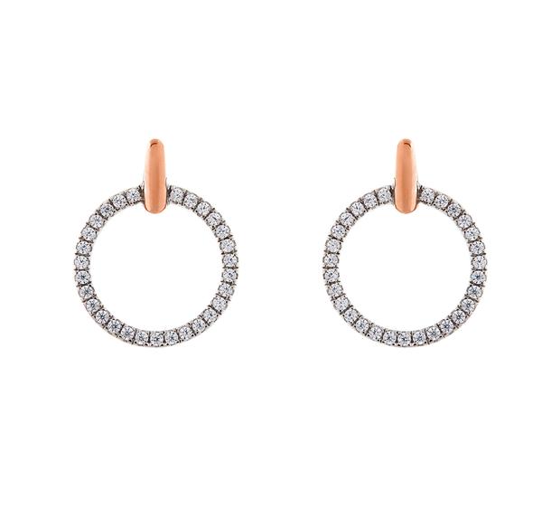 Open Round Cubic Zirconia Studs