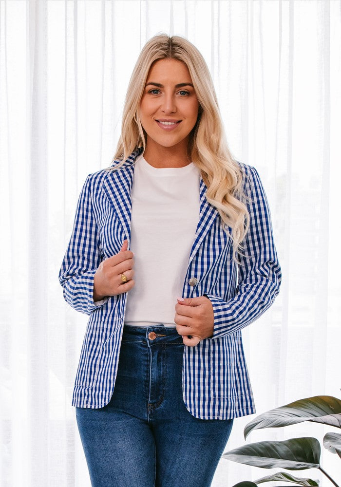 Gingham Blazer