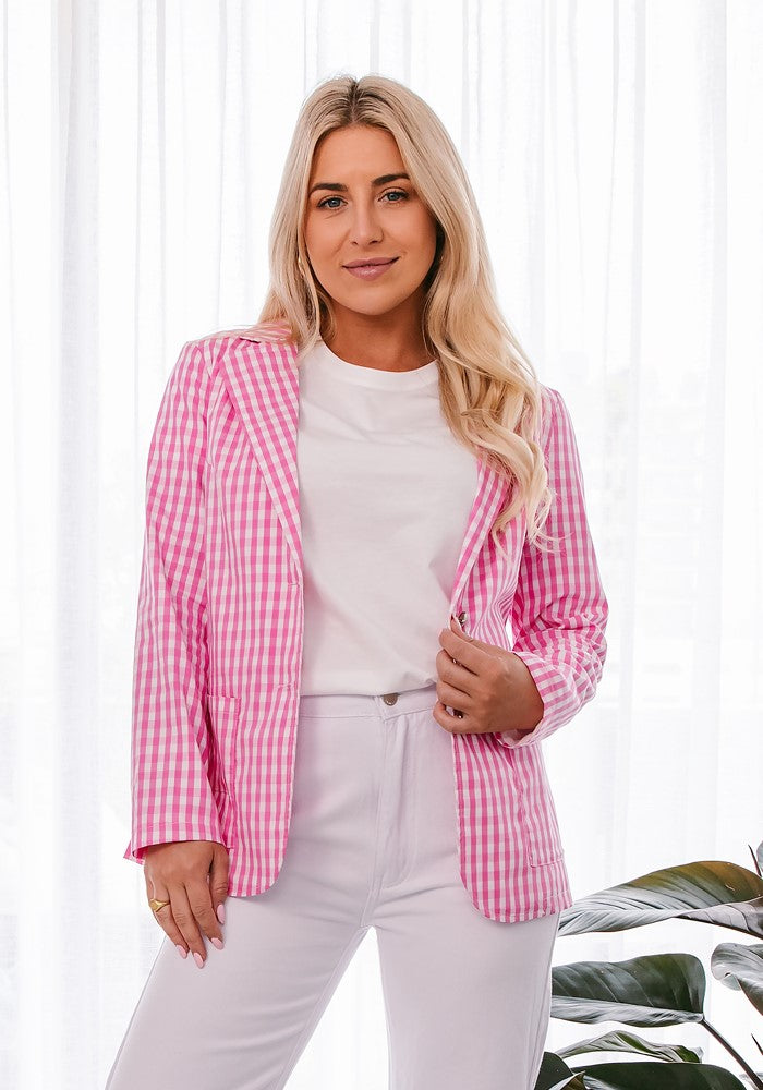 Gingham Blazer