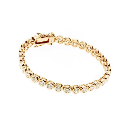 Bezel Tennis Bracelet - Gold