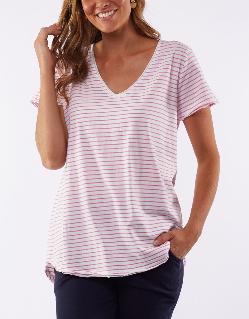 Remi Stripe V Tee