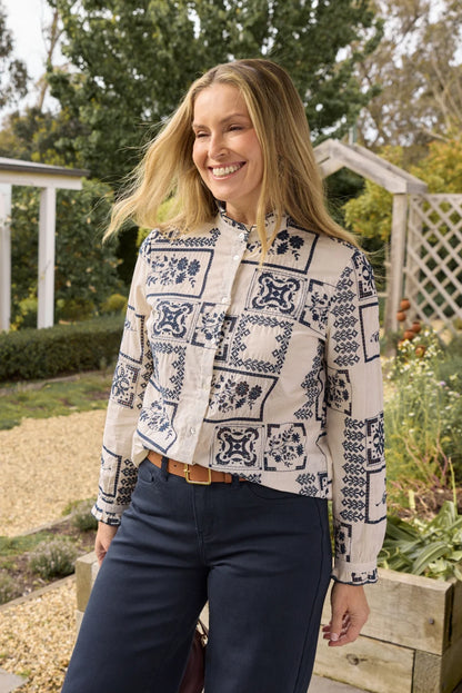 Wattle Frill Cotton Shirt